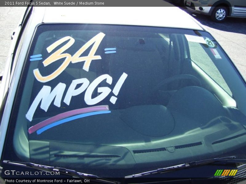 White Suede / Medium Stone 2011 Ford Focus S Sedan