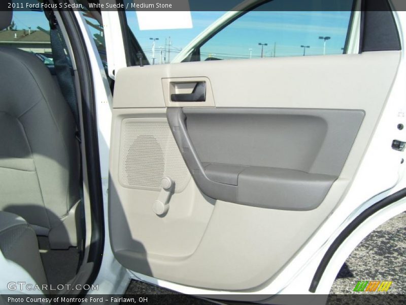 White Suede / Medium Stone 2011 Ford Focus S Sedan