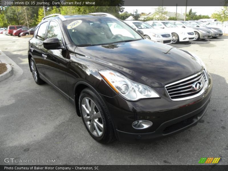 Dark Currant Red / Wheat 2008 Infiniti EX 35 Journey