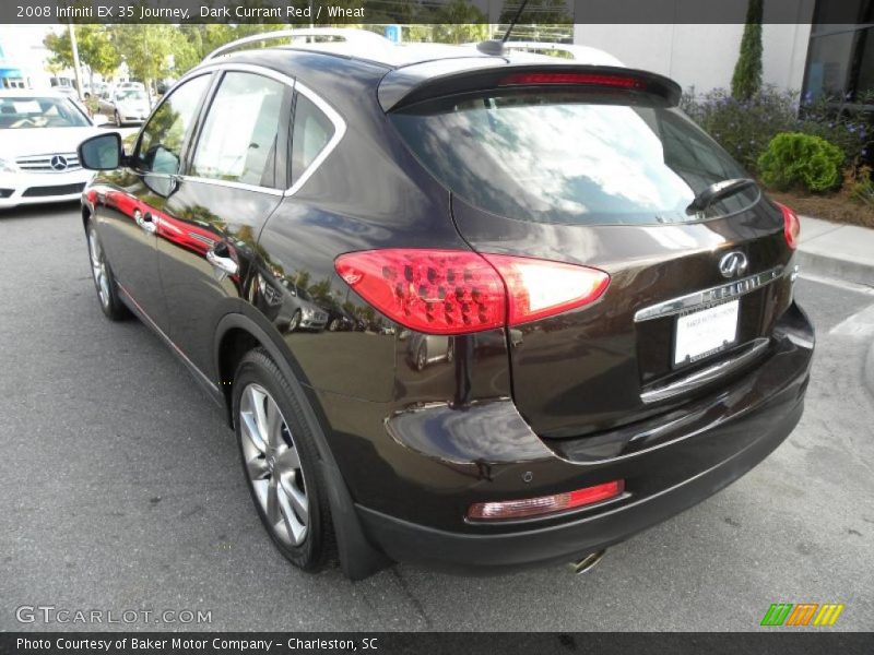 Dark Currant Red / Wheat 2008 Infiniti EX 35 Journey