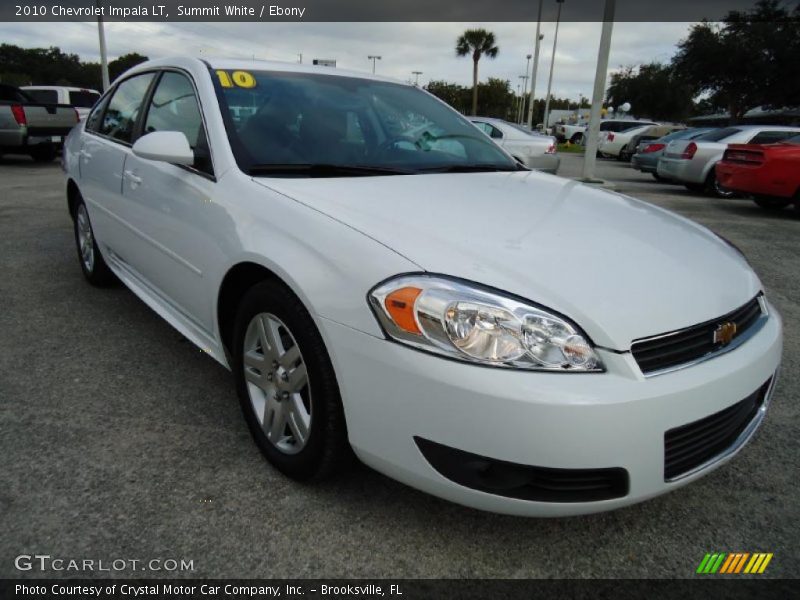 Summit White / Ebony 2010 Chevrolet Impala LT