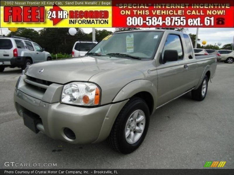 Sand Dune Metallic / Beige 2002 Nissan Frontier XE King Cab