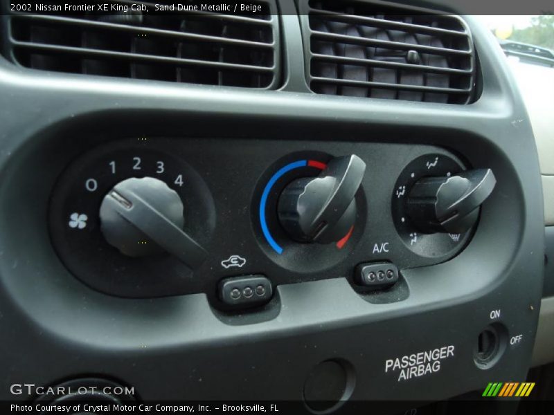 Controls of 2002 Frontier XE King Cab