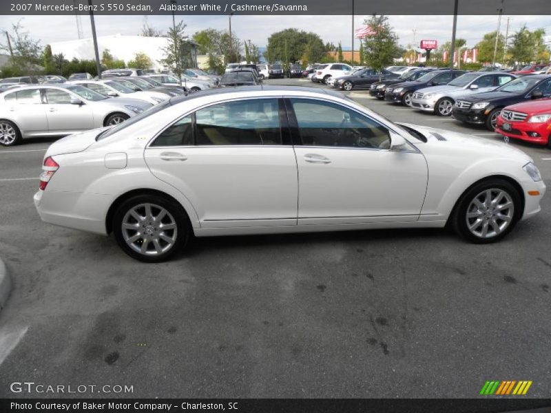 Alabaster White / Cashmere/Savanna 2007 Mercedes-Benz S 550 Sedan