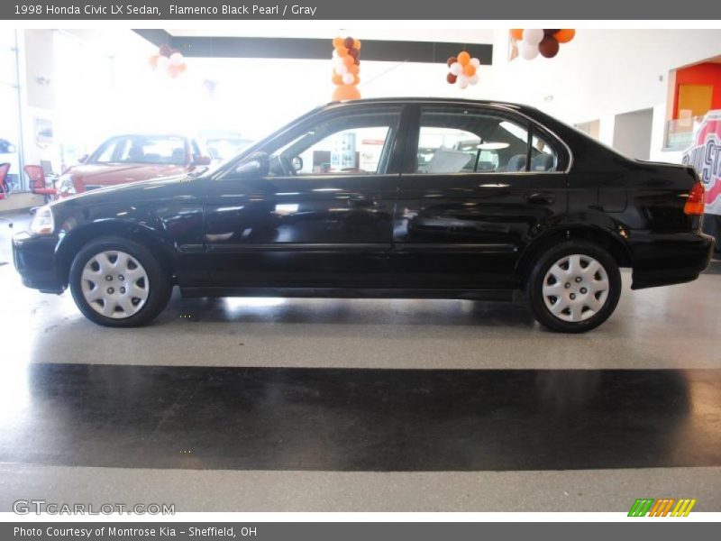 Flamenco Black Pearl / Gray 1998 Honda Civic LX Sedan