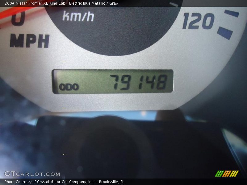 Electric Blue Metallic / Gray 2004 Nissan Frontier XE King Cab