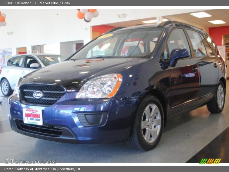 Velvet Blue / Gray 2008 Kia Rondo LX