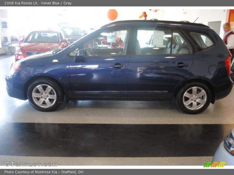 Velvet Blue / Gray 2008 Kia Rondo LX