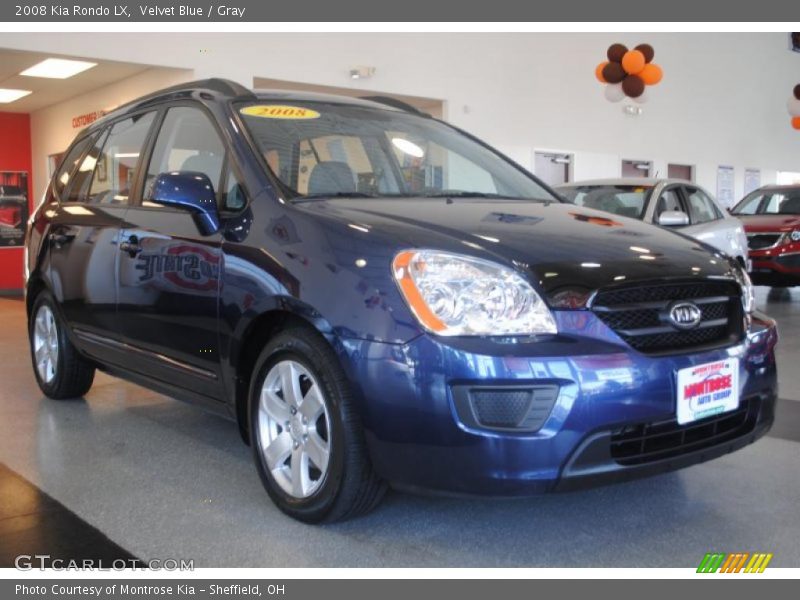 Velvet Blue / Gray 2008 Kia Rondo LX