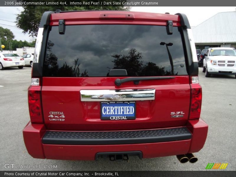 Inferno Red Pearl / Dark Slate Gray/Light Graystone 2006 Jeep Commander Limited 4x4