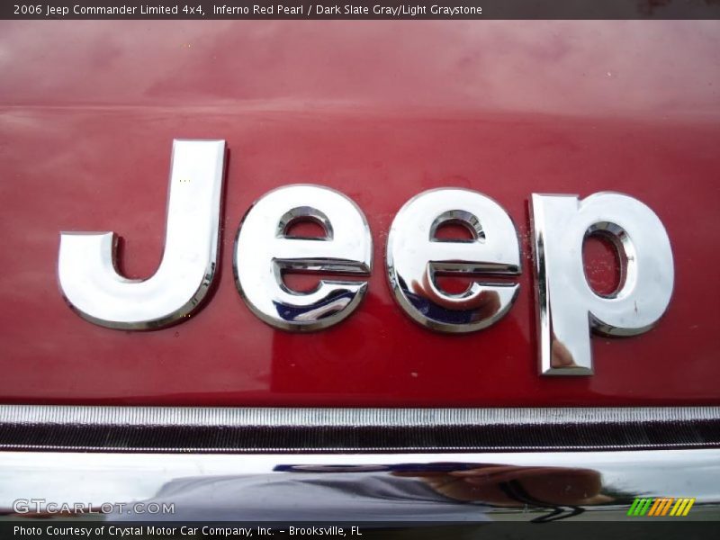 Inferno Red Pearl / Dark Slate Gray/Light Graystone 2006 Jeep Commander Limited 4x4