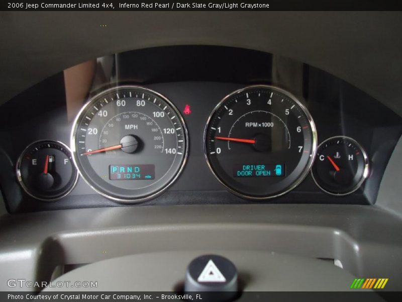 Inferno Red Pearl / Dark Slate Gray/Light Graystone 2006 Jeep Commander Limited 4x4