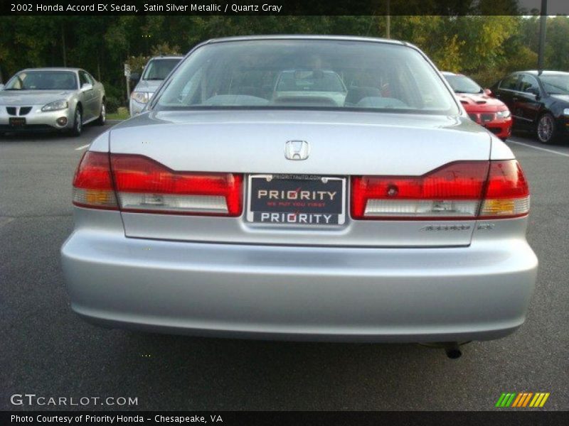 Satin Silver Metallic / Quartz Gray 2002 Honda Accord EX Sedan
