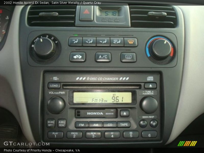 Controls of 2002 Accord EX Sedan
