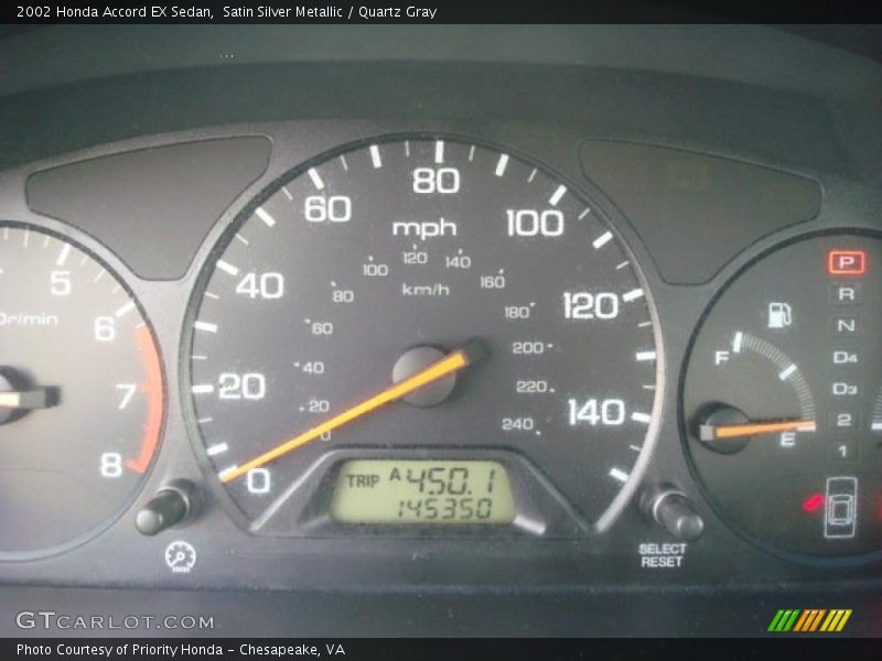 Satin Silver Metallic / Quartz Gray 2002 Honda Accord EX Sedan