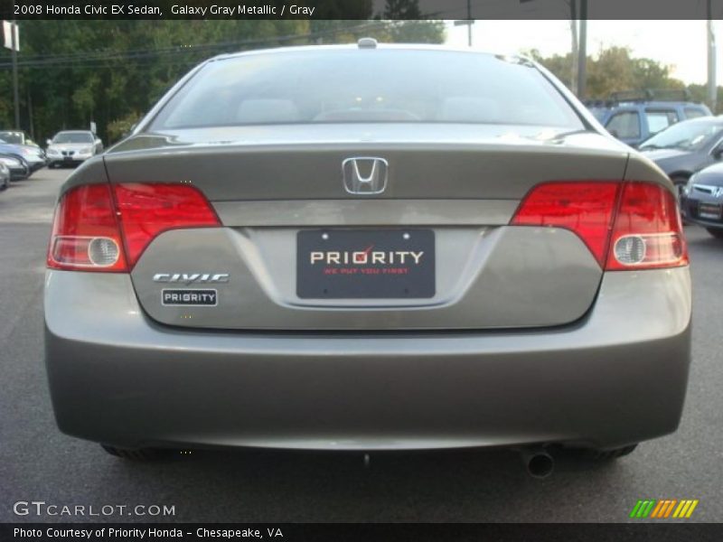 Galaxy Gray Metallic / Gray 2008 Honda Civic EX Sedan