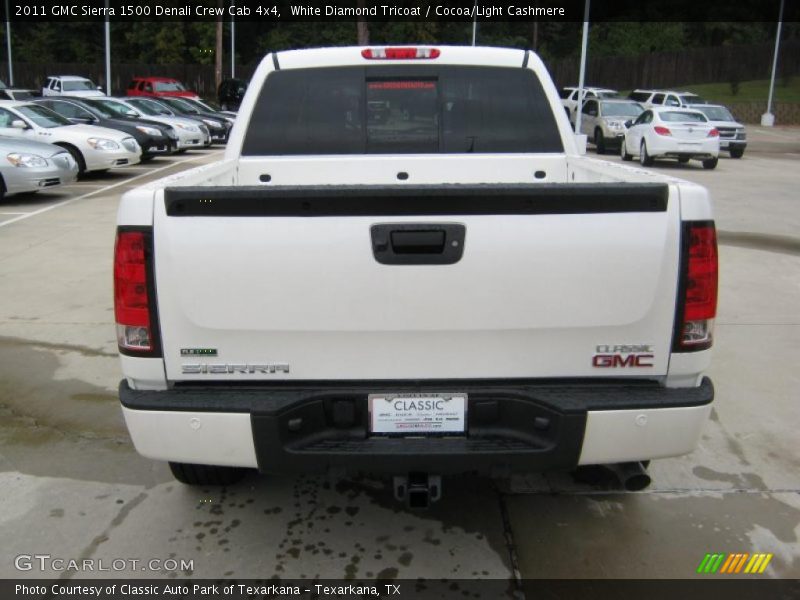 White Diamond Tricoat / Cocoa/Light Cashmere 2011 GMC Sierra 1500 Denali Crew Cab 4x4