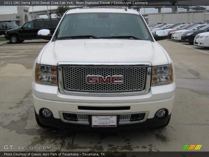 White Diamond Tricoat / Cocoa/Light Cashmere 2011 GMC Sierra 1500 Denali Crew Cab 4x4