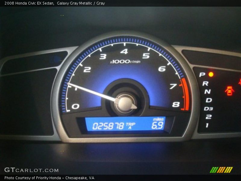Galaxy Gray Metallic / Gray 2008 Honda Civic EX Sedan