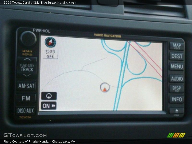 Navigation of 2009 Corolla XLE