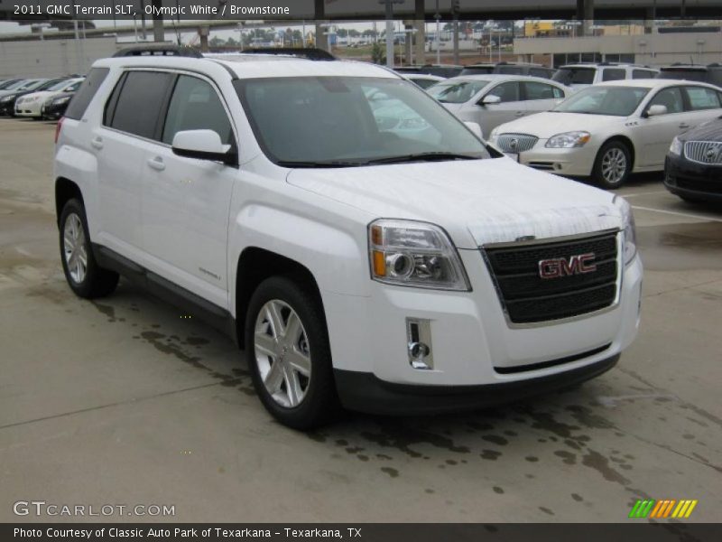 Olympic White / Brownstone 2011 GMC Terrain SLT