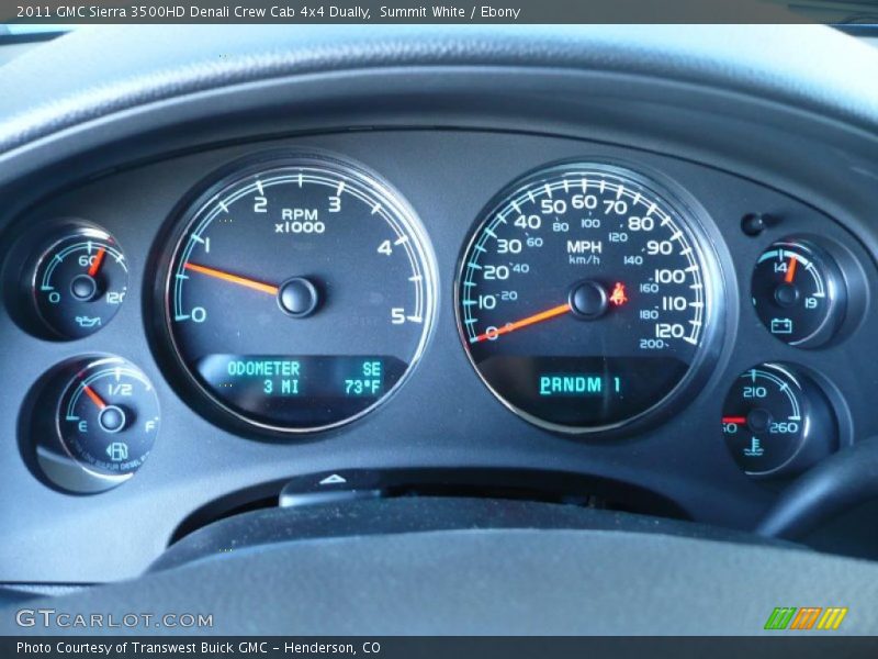  2011 Sierra 3500HD Denali Crew Cab 4x4 Dually Denali Crew Cab 4x4 Dually Gauges