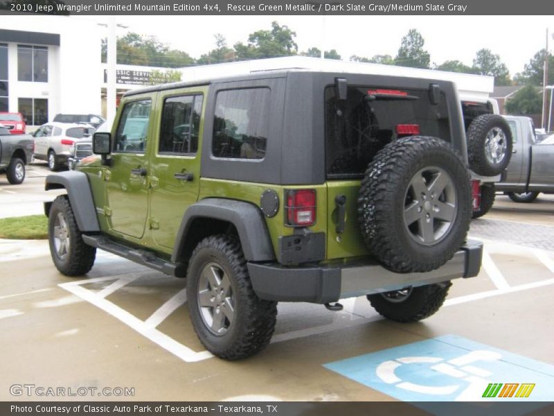 Rescue Green Metallic / Dark Slate Gray/Medium Slate Gray 2010 Jeep Wrangler Unlimited Mountain Edition 4x4