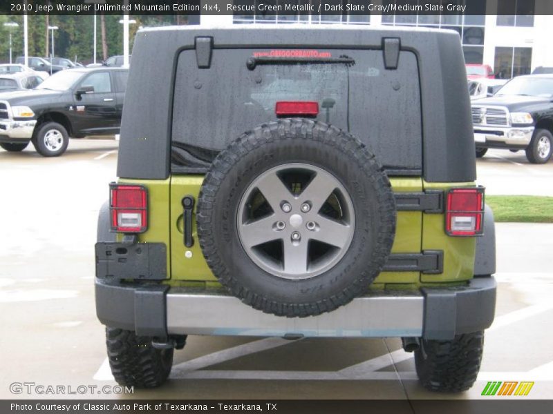 Rescue Green Metallic / Dark Slate Gray/Medium Slate Gray 2010 Jeep Wrangler Unlimited Mountain Edition 4x4