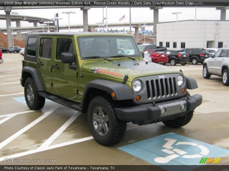 Rescue Green Metallic / Dark Slate Gray/Medium Slate Gray 2010 Jeep Wrangler Unlimited Mountain Edition 4x4