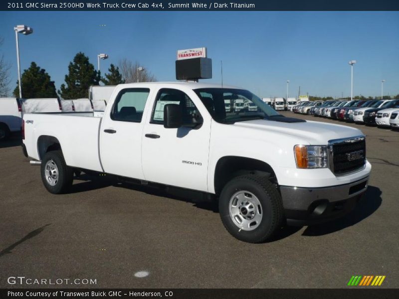 Front 3/4 View of 2011 Sierra 2500HD Work Truck Crew Cab 4x4