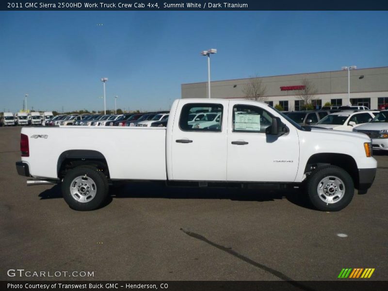 Summit White / Dark Titanium 2011 GMC Sierra 2500HD Work Truck Crew Cab 4x4
