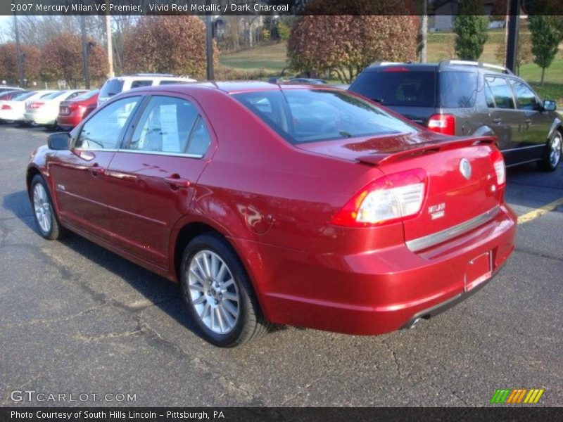 Vivid Red Metallic / Dark Charcoal 2007 Mercury Milan V6 Premier