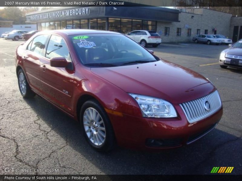 Vivid Red Metallic / Dark Charcoal 2007 Mercury Milan V6 Premier