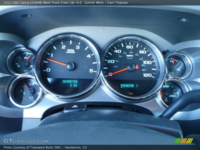  2011 Sierra 2500HD Work Truck Crew Cab 4x4 Work Truck Crew Cab 4x4 Gauges