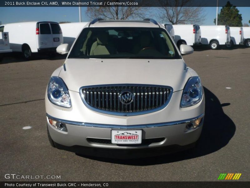 White Diamond Tricoat / Cashmere/Cocoa 2011 Buick Enclave CXL AWD