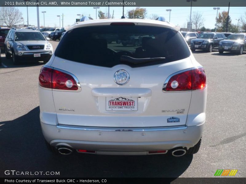White Diamond Tricoat / Cashmere/Cocoa 2011 Buick Enclave CXL AWD