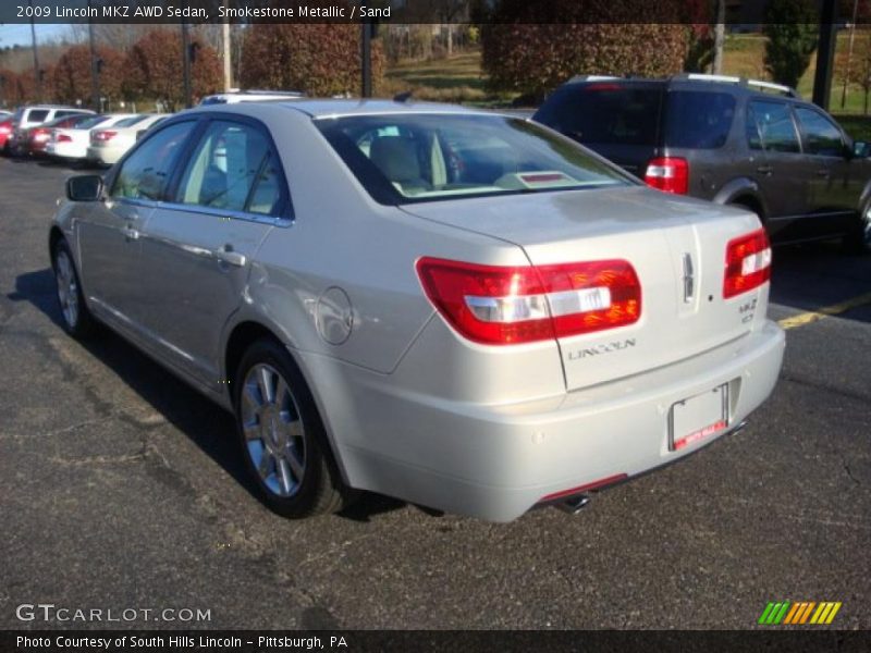 Smokestone Metallic / Sand 2009 Lincoln MKZ AWD Sedan