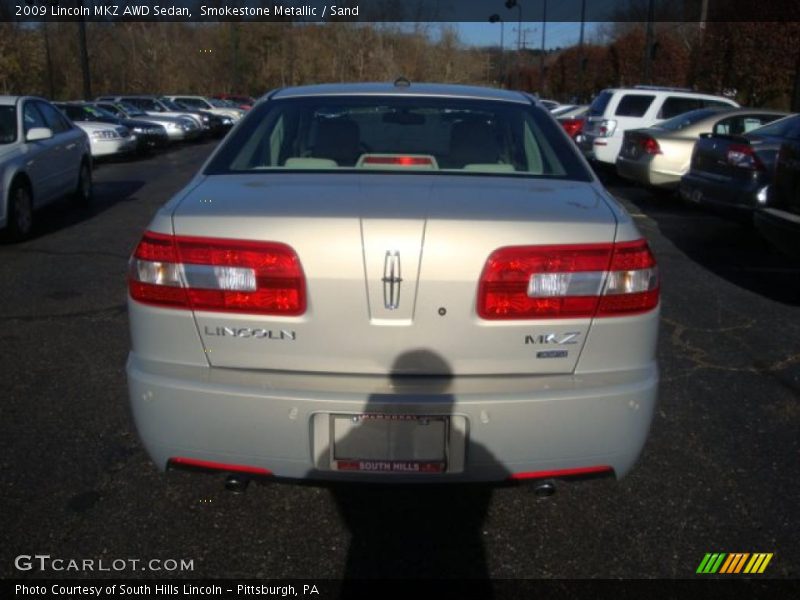 Smokestone Metallic / Sand 2009 Lincoln MKZ AWD Sedan