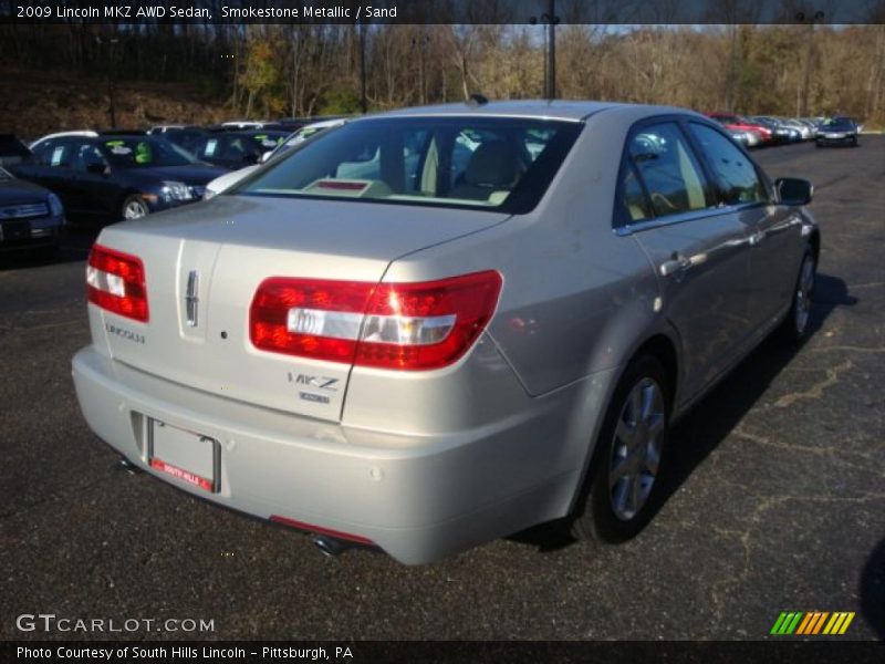 Smokestone Metallic / Sand 2009 Lincoln MKZ AWD Sedan