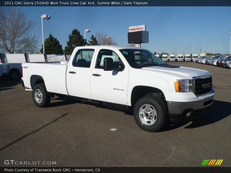 Summit White / Dark Titanium 2011 GMC Sierra 2500HD Work Truck Crew Cab 4x4