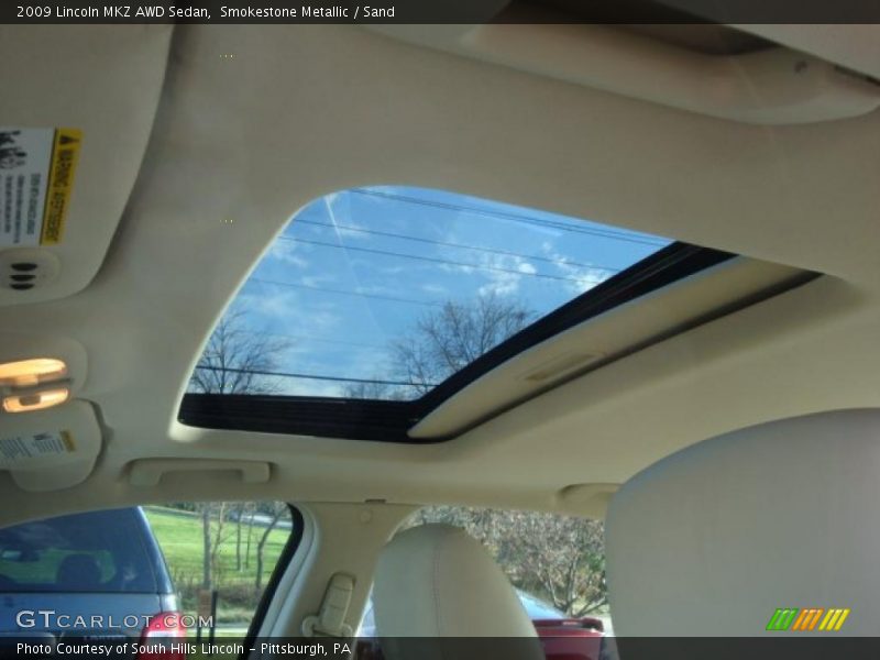 Sunroof of 2009 MKZ AWD Sedan