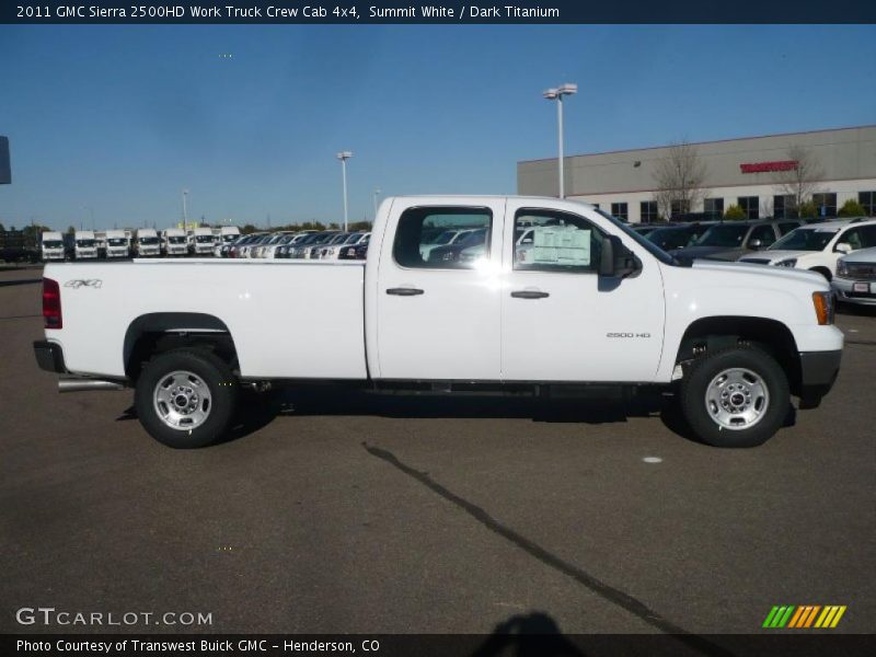 Summit White / Dark Titanium 2011 GMC Sierra 2500HD Work Truck Crew Cab 4x4