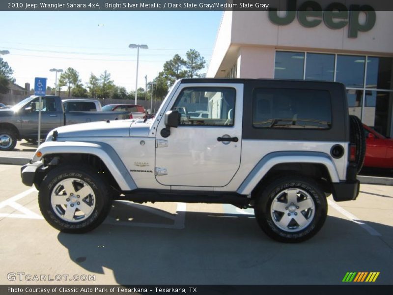 Bright Silver Metallic / Dark Slate Gray/Medium Slate Gray 2010 Jeep Wrangler Sahara 4x4