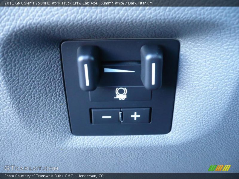 Controls of 2011 Sierra 2500HD Work Truck Crew Cab 4x4