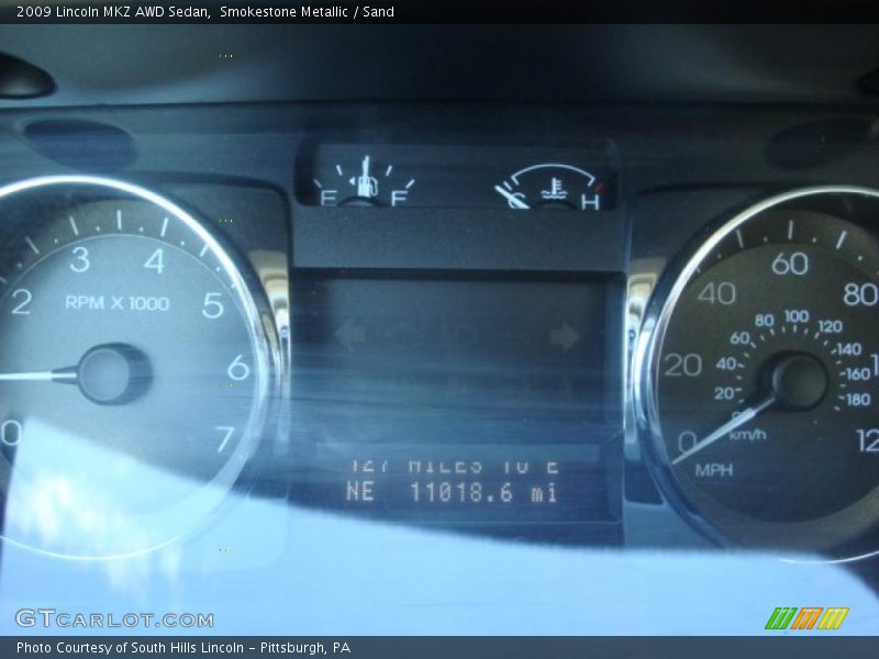 Smokestone Metallic / Sand 2009 Lincoln MKZ AWD Sedan