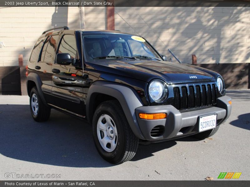 Black Clearcoat / Dark Slate Gray 2003 Jeep Liberty Sport