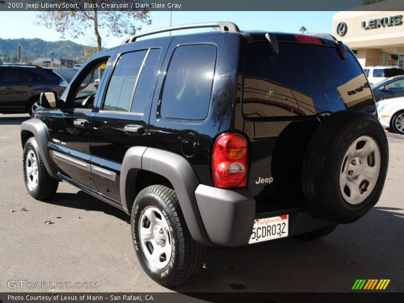Black Clearcoat / Dark Slate Gray 2003 Jeep Liberty Sport