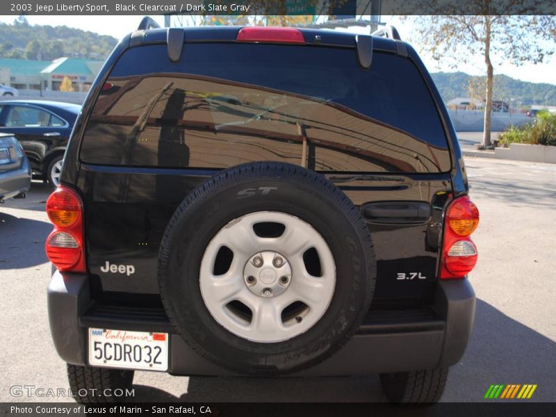 Black Clearcoat / Dark Slate Gray 2003 Jeep Liberty Sport
