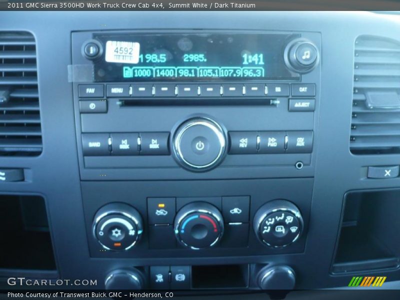 Controls of 2011 Sierra 3500HD Work Truck Crew Cab 4x4