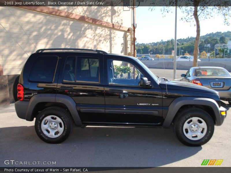 Black Clearcoat / Dark Slate Gray 2003 Jeep Liberty Sport